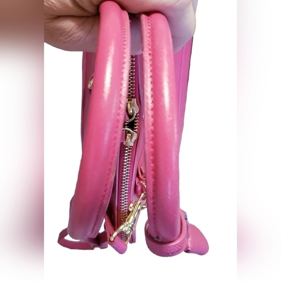 Samantha Thavasa Pink Handbag purse with handles & strap gold lock &keys - Picture 12 of 16